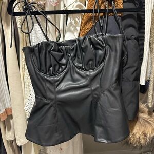 LPA Black Leather Top